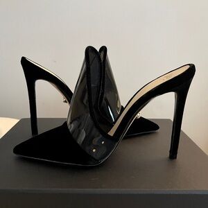 ALEVI MILANO ELI 110 LOOK MASS BLACK VELVET HEELS SZ 36 / 6 CHRISTIAN LOUBOUTIN